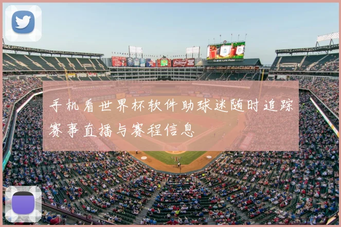手机看世界杯软件助球迷随时追踪赛事直播与赛程信息